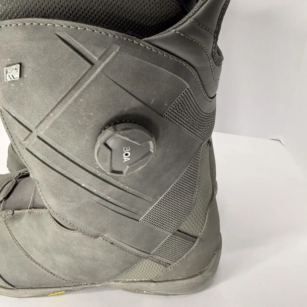 K2 Maysis Snowboard Boots Mens 11 BOA Suede Flex Feel Intuition Foam Gray Logo